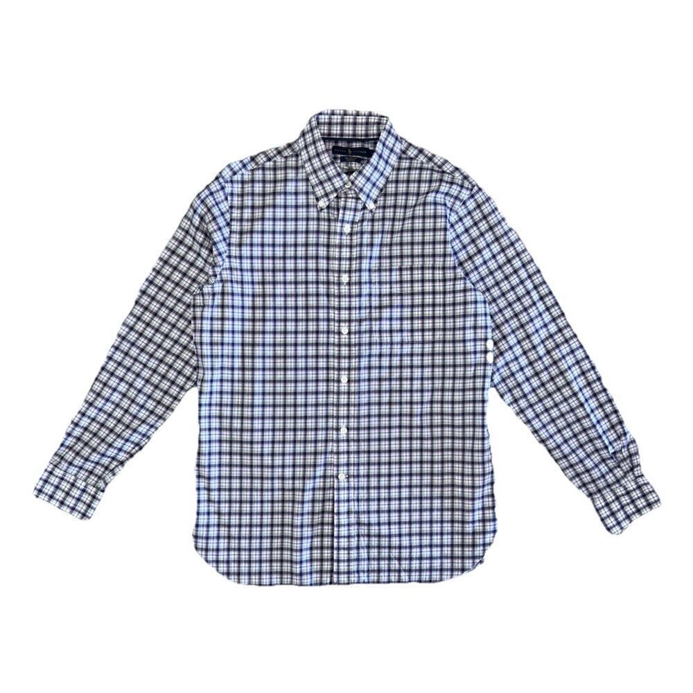 Ralph Lauren Men’s Long Sleeve Collared Blue Purple Plaid Button-up Shirt Size M